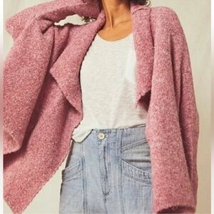 NWOT Free People Pink Cardigan Sweater